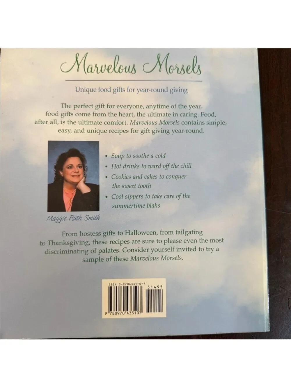 Marvelous Morsels by Maggie Ruth Smith. Paperback cookbook